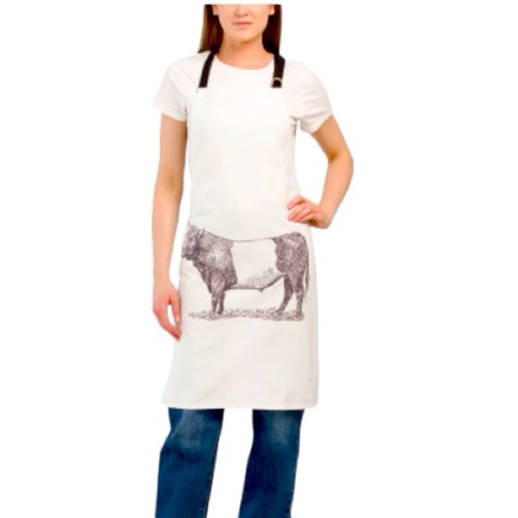 100% Cotton Cow Print Apron - Picture 1 of 4